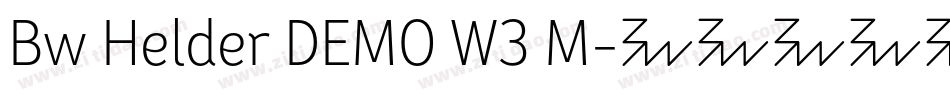 Bw Helder DEMO W3 M字体转换